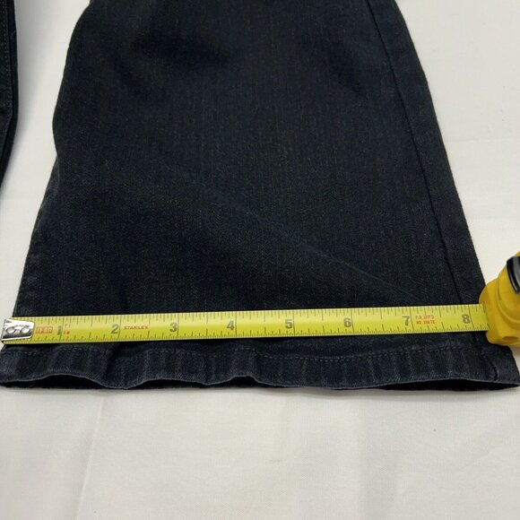 NYDJ Women's Black Original Slimming Fit Bootcut Rhinestones Back Pocket Size 6P - Picture 3 of 8